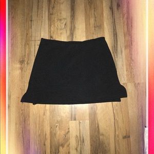 Black Polyester Skort